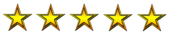 Positive Kundenbewertung mit 5 Sternen, maximale Punktzahl